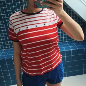 Red White and Blue Tee
